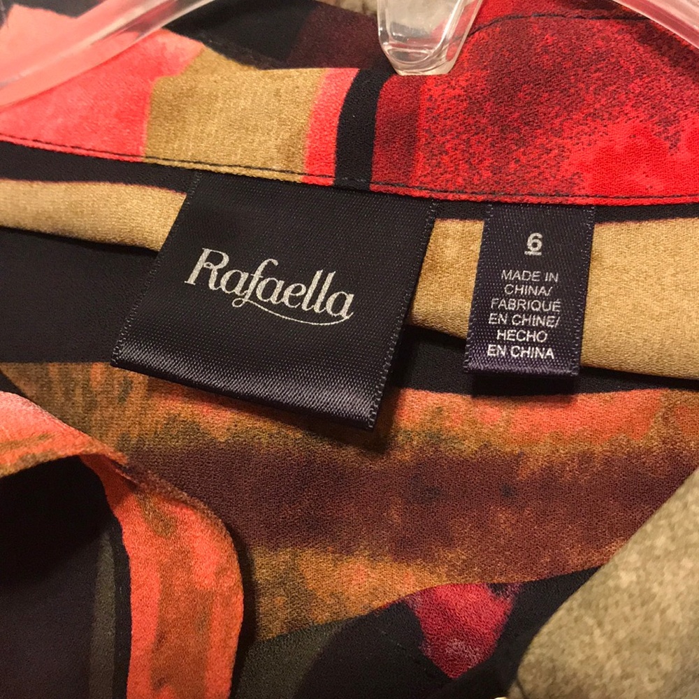 Rafaella printed bell sleeve tunic size 6 NWT - Picture 8 of 8